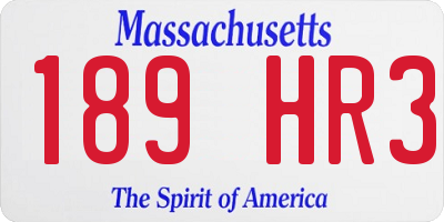 MA license plate 189HR3