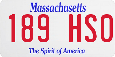 MA license plate 189HS0
