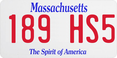 MA license plate 189HS5
