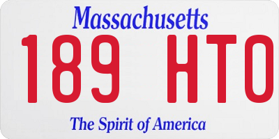 MA license plate 189HT0