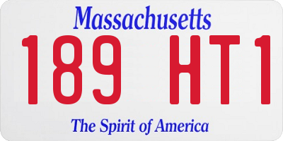 MA license plate 189HT1