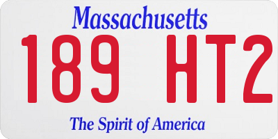 MA license plate 189HT2