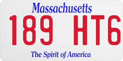 MA license plate 189HT6