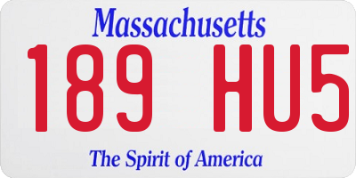 MA license plate 189HU5