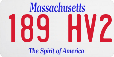 MA license plate 189HV2