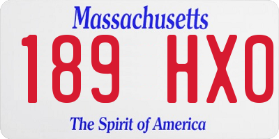 MA license plate 189HX0