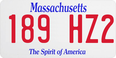 MA license plate 189HZ2