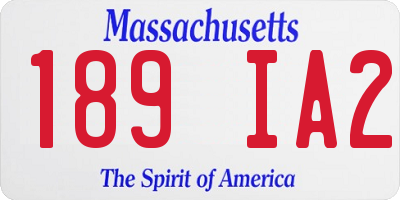 MA license plate 189IA2
