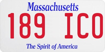 MA license plate 189IC0