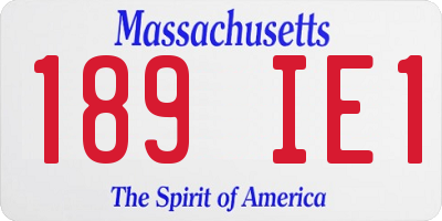 MA license plate 189IE1