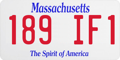 MA license plate 189IF1