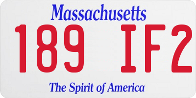 MA license plate 189IF2