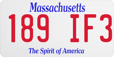MA license plate 189IF3