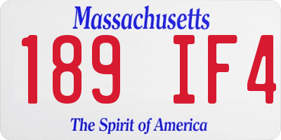 MA license plate 189IF4