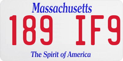 MA license plate 189IF9