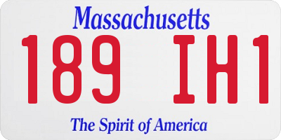 MA license plate 189IH1