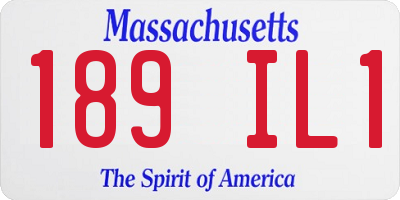 MA license plate 189IL1