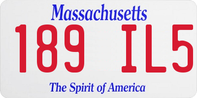 MA license plate 189IL5