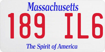 MA license plate 189IL6