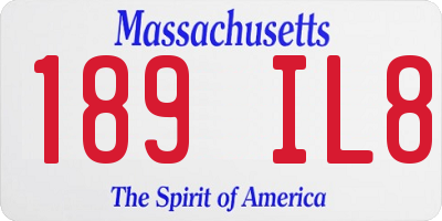 MA license plate 189IL8