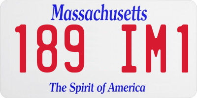 MA license plate 189IM1