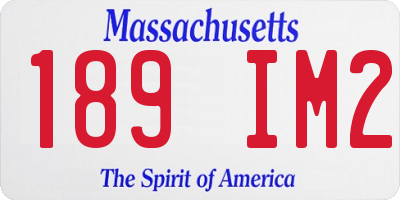 MA license plate 189IM2