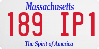 MA license plate 189IP1
