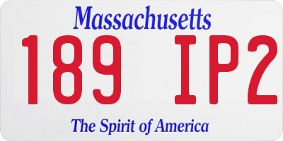 MA license plate 189IP2