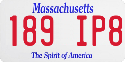 MA license plate 189IP8