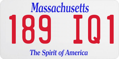 MA license plate 189IQ1