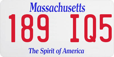 MA license plate 189IQ5