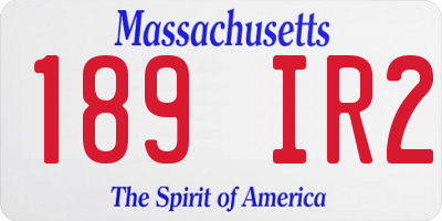 MA license plate 189IR2