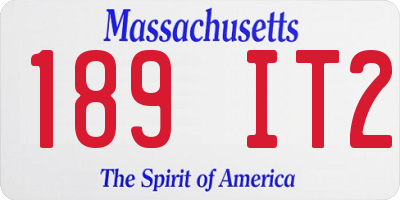 MA license plate 189IT2