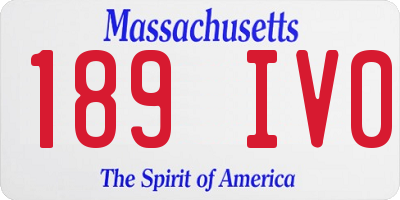 MA license plate 189IV0
