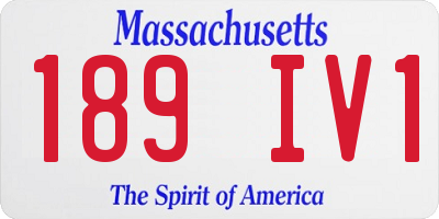 MA license plate 189IV1