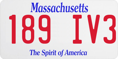 MA license plate 189IV3