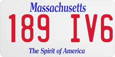 MA license plate 189IV6