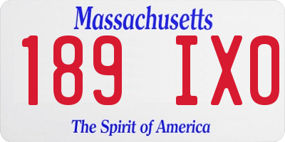 MA license plate 189IX0
