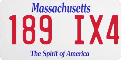 MA license plate 189IX4