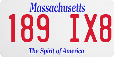 MA license plate 189IX8