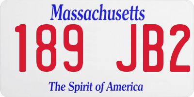 MA license plate 189JB2