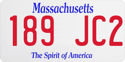 MA license plate 189JC2