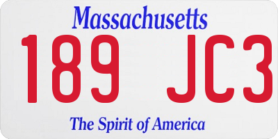 MA license plate 189JC3