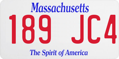 MA license plate 189JC4