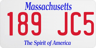 MA license plate 189JC5