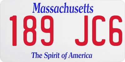 MA license plate 189JC6