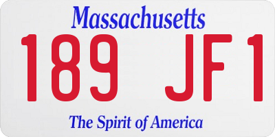 MA license plate 189JF1