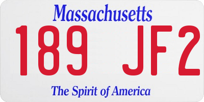 MA license plate 189JF2