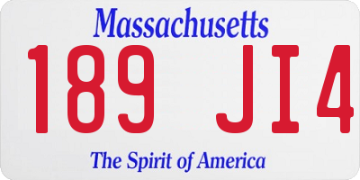 MA license plate 189JI4