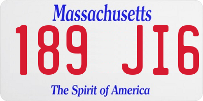 MA license plate 189JI6